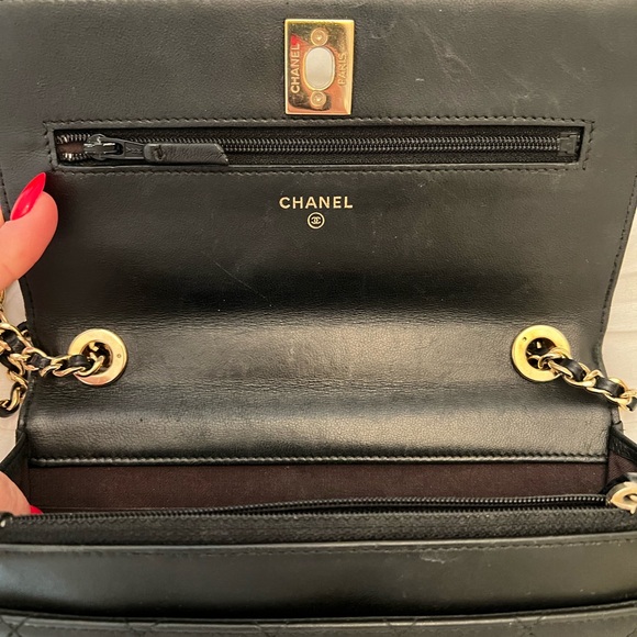 Trendy CC Wallet on Chain leather crossbody bag - Picture 4 of 10